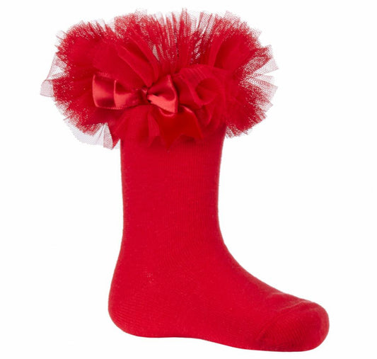 Red tutu socks