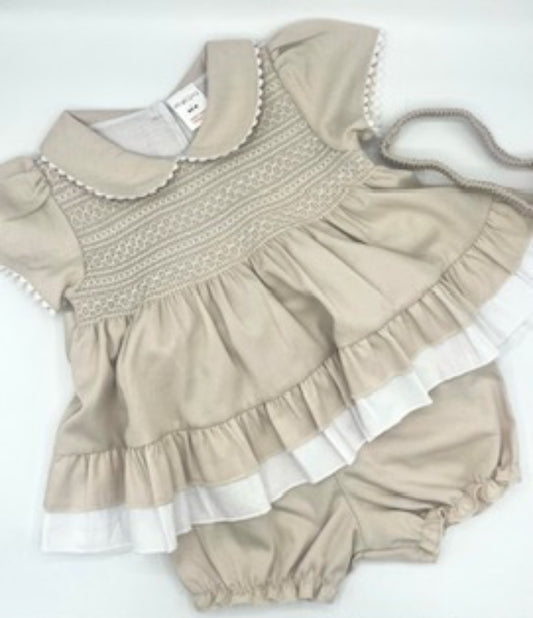 Cream smock dress